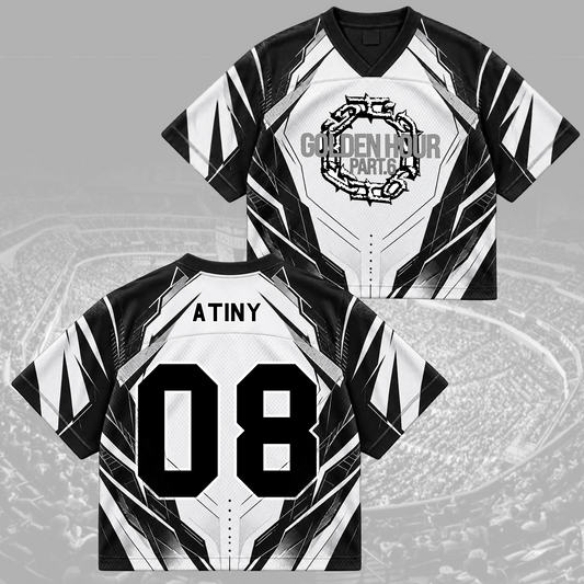 Fierce Golden Hour Part 6 ATEEZ Futuristic Mix Mesh Jersey For Atiny