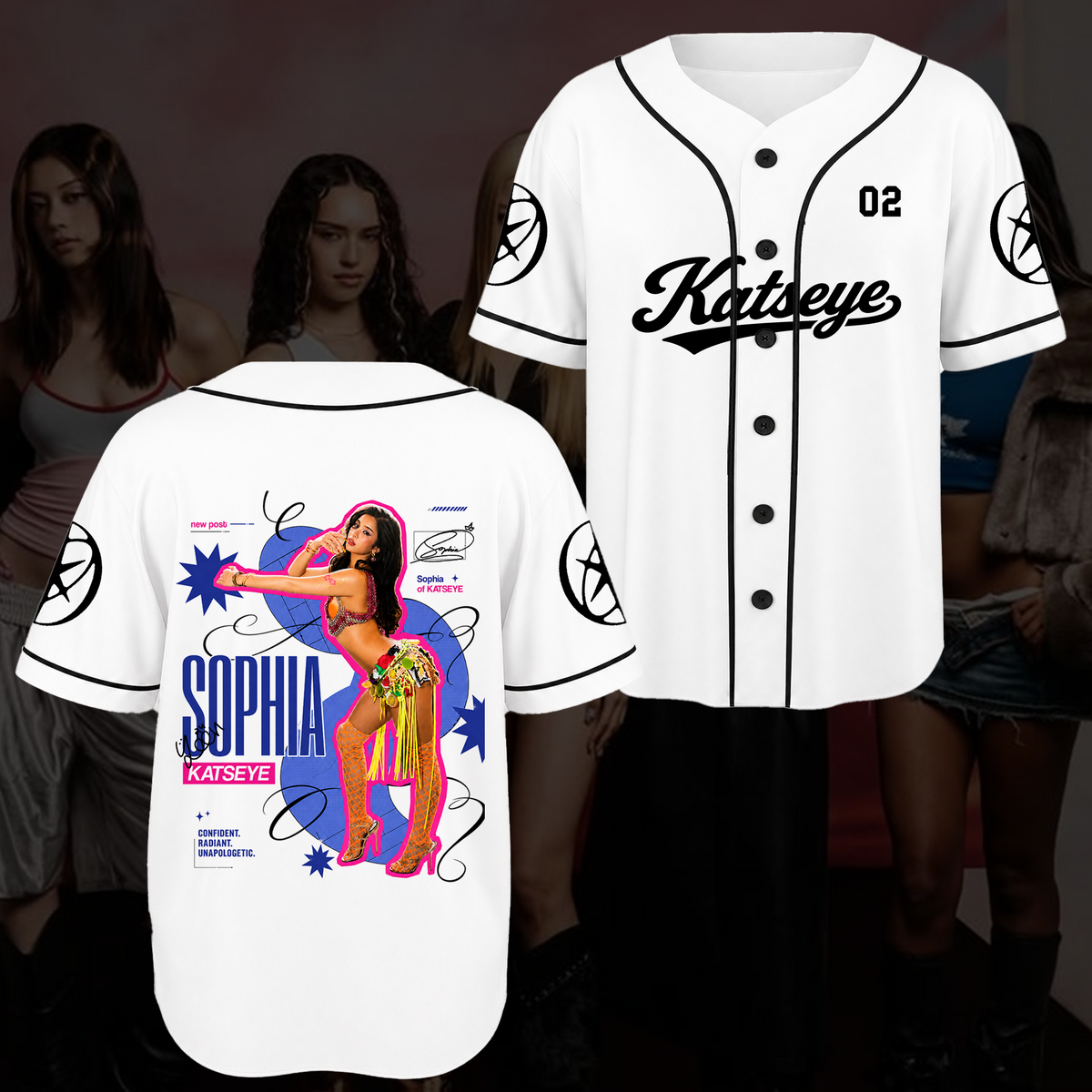 KATSEYE Fashion-Baseballtrikot The Wildworld Tour Top-Geschenk für EYEKONs