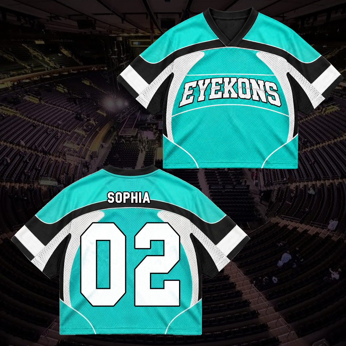 KATSEYE Wild Tour Sporty Purple Mixed Mesh Jersey für EYEKONS