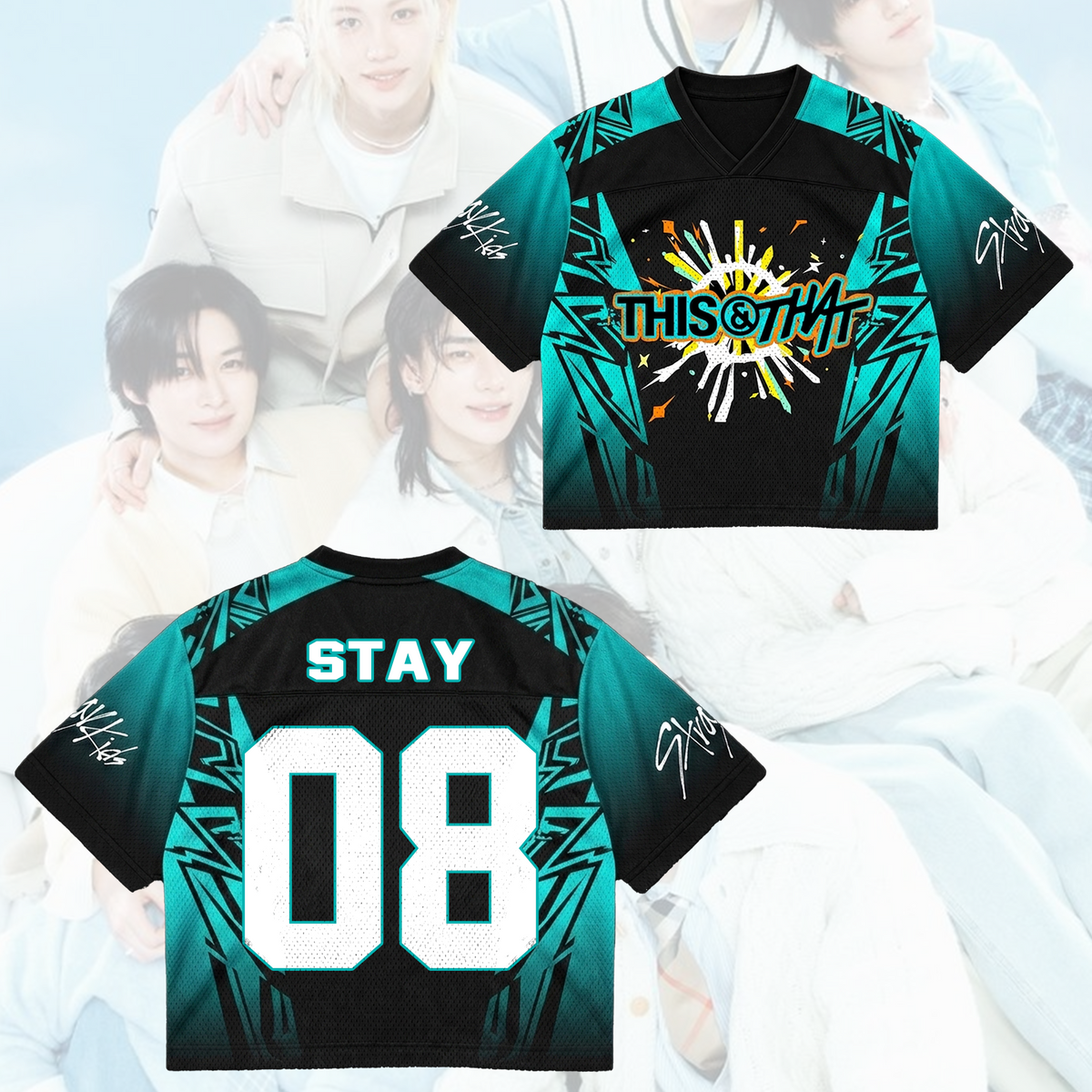 Sportliches Stray Kids This & That Mixed-Mesh-Trikot Geschenke für Fans