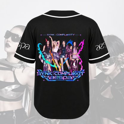 Aespa Synk Complexity Tour Vaporwave Baseballtrikot Geschenk für Fans