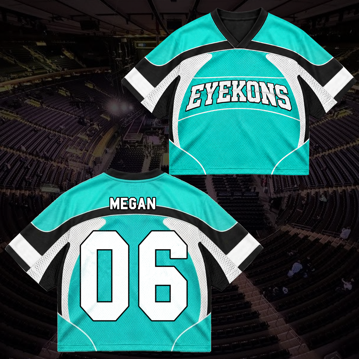 KATSEYE Wild Tour Sporty Purple Mixed Mesh Jersey für EYEKONS