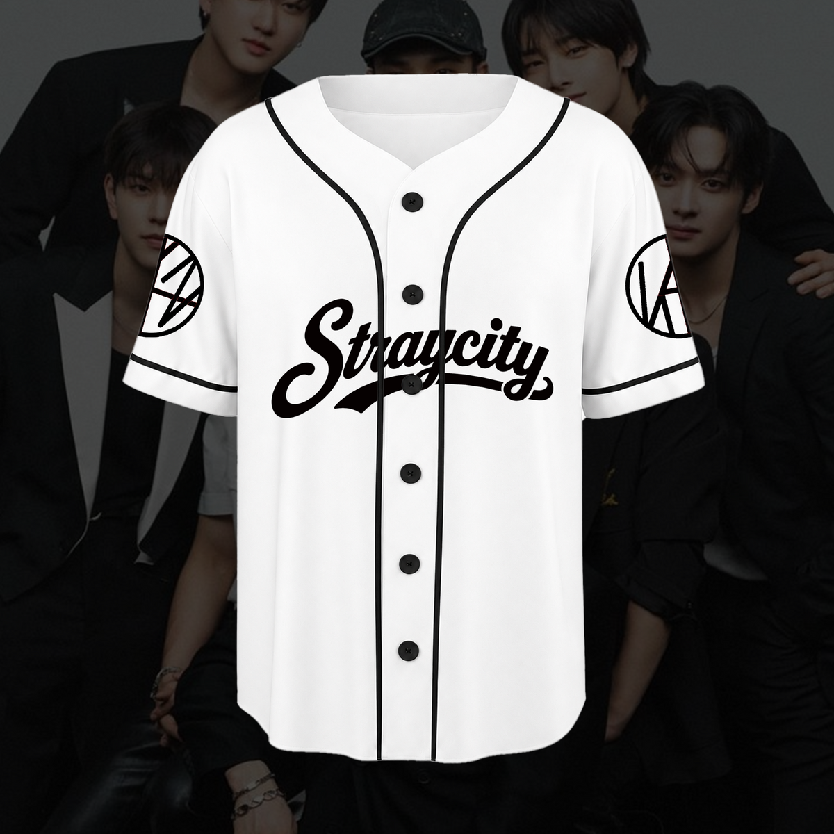 Sunny Grid Straycity Stray Kids Konzert-Baseballtrikot