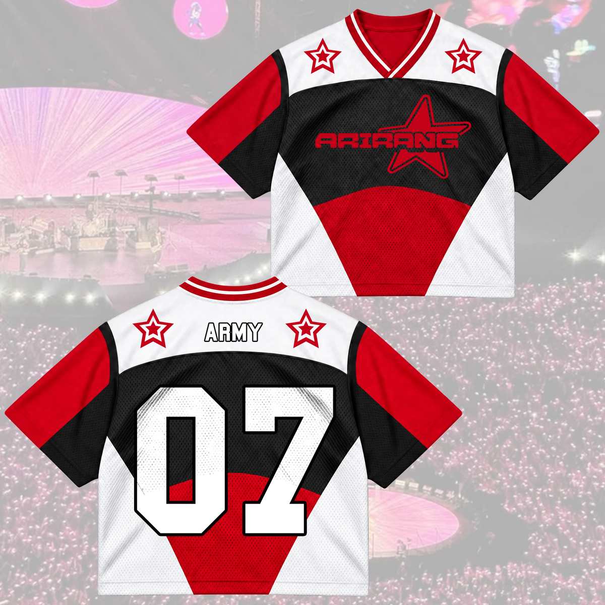 Rose of Sharon Bangtan Boys Arirang Welttournee BTS Mesh-Trikot-Mix Geschenk für Army