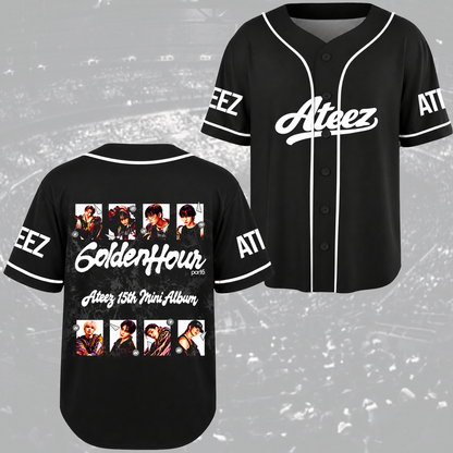 Epic Golden Hour Part 6 ATEEZ 15th Mini Album Baseball Jersey For Atiny
