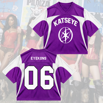 KATSEYE Wild Tour Sporty Purple Mixed Mesh Jersey für EYEKONS