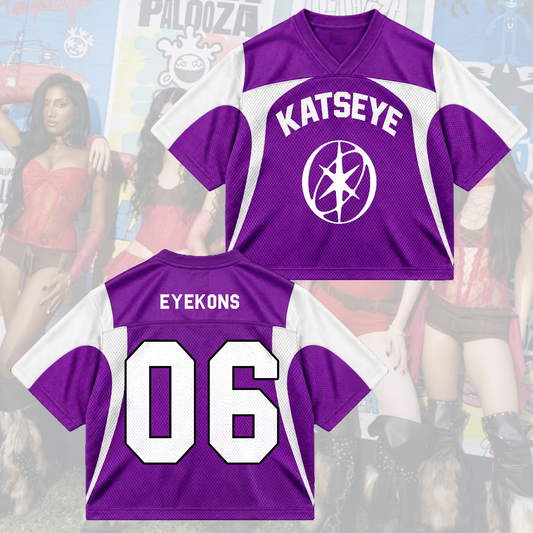 KATSEYE Wild Tour Sporty Purple Mixed Mesh Jersey für EYEKONS