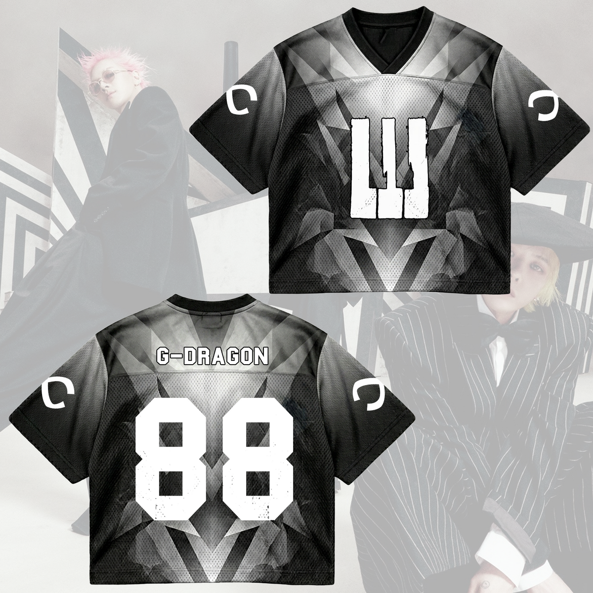BIGBANG Cosmos Klavier-Mix-Mesh-Jersey Konzert-Outfit Fan-VIP-Geschenk