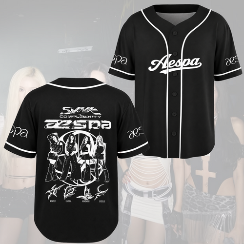 Perfektes aespa SYNK COMPLEXITY Black Tour Baseballtrikot Geschenk für Fans