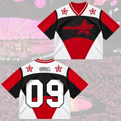 Rose of Sharon Bangtan Boys Arirang Welttournee BTS Mesh-Trikot-Mix Geschenk für Army