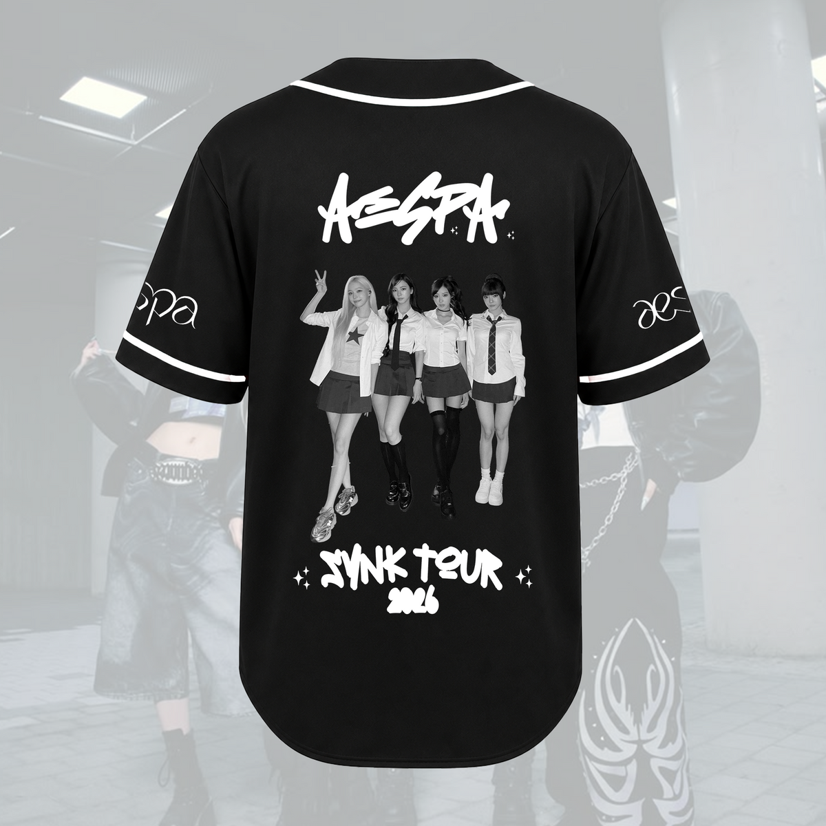 Hübsches Aespa Synk Tour 2026 Uniform Baseballtrikot Geschenk für Mys