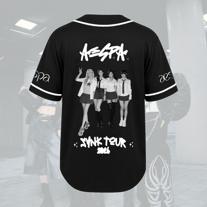 Hübsches Aespa Synk Tour 2026 Uniform Baseballtrikot Geschenk für Mys