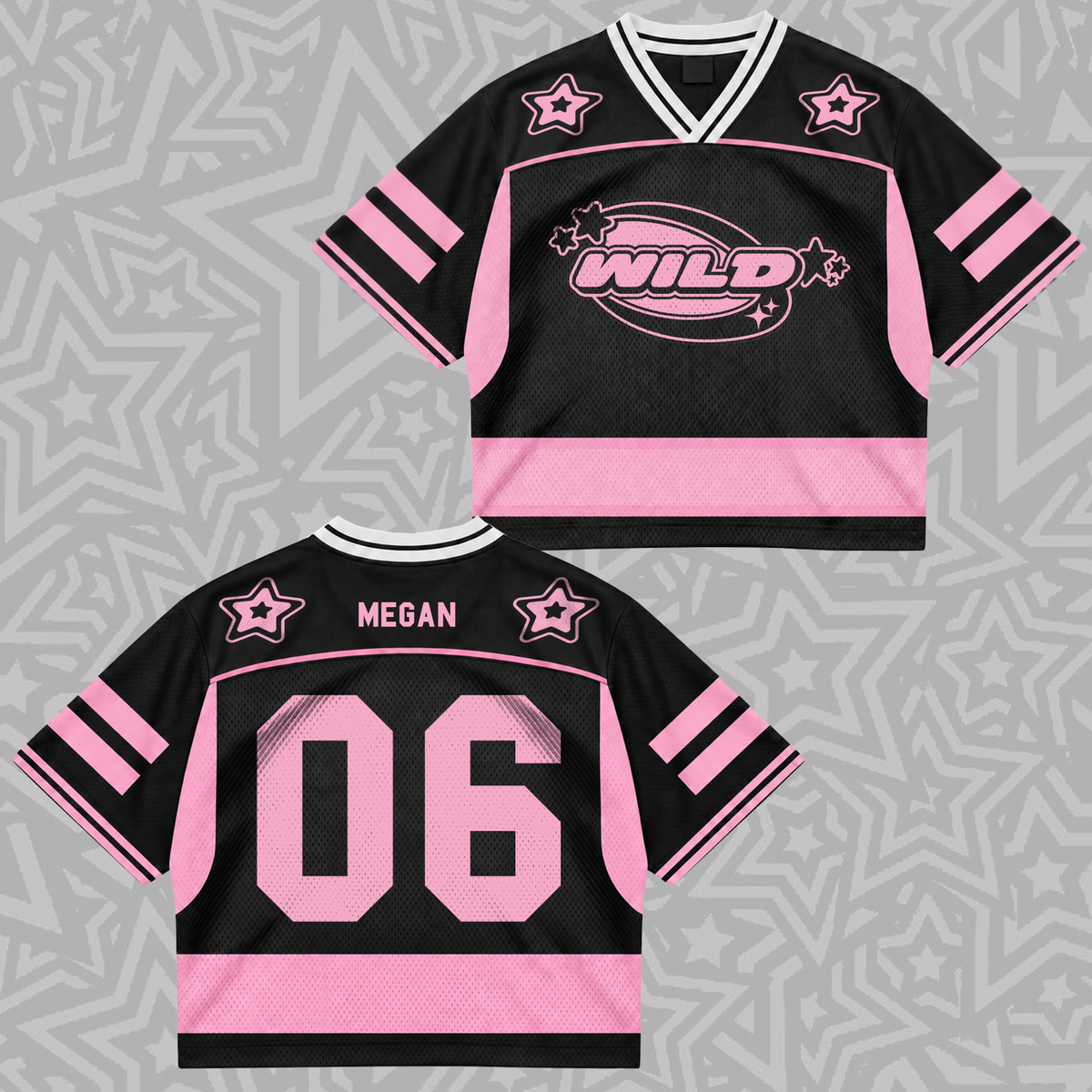 KATSEYE Wild Tour Sporty Purple Mixed Mesh Jersey für EYEKONS