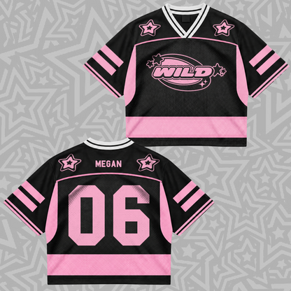 KATSEYE Wild Tour Sporty Purple Mixed Mesh Jersey für EYEKONS