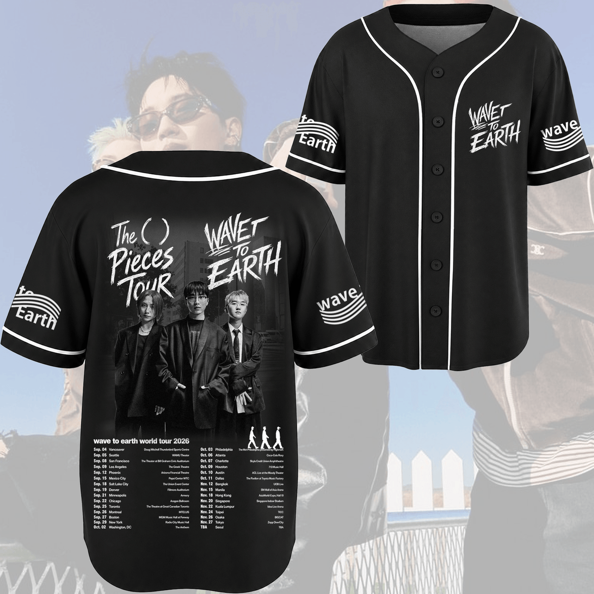 Wave To Earth The Pieces Tour Baseballtrikot Fan-Edition