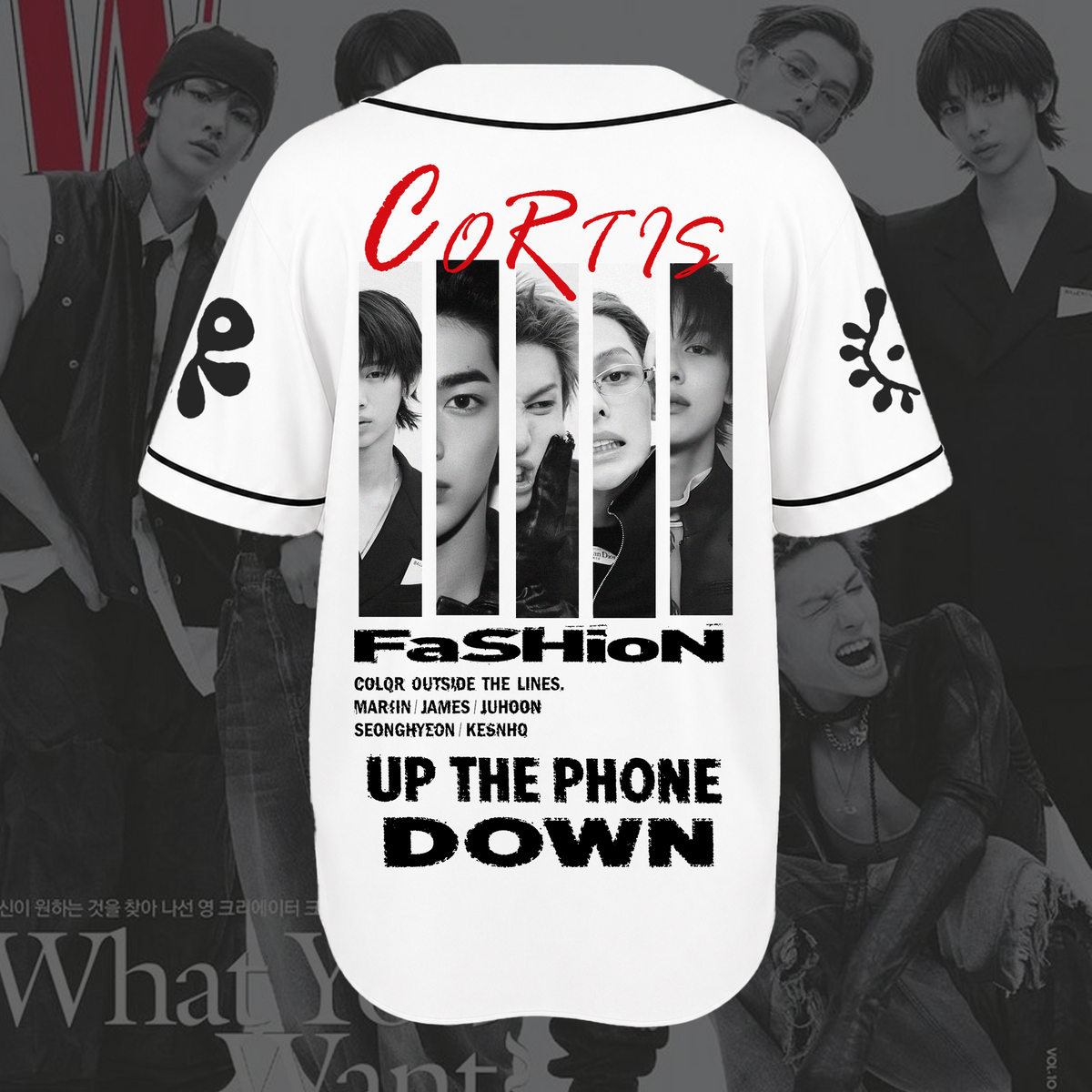 Unframed Odyssey Cortis „Put Your Phone Down“-Tour Baseballtrikot Geschenk für Fans