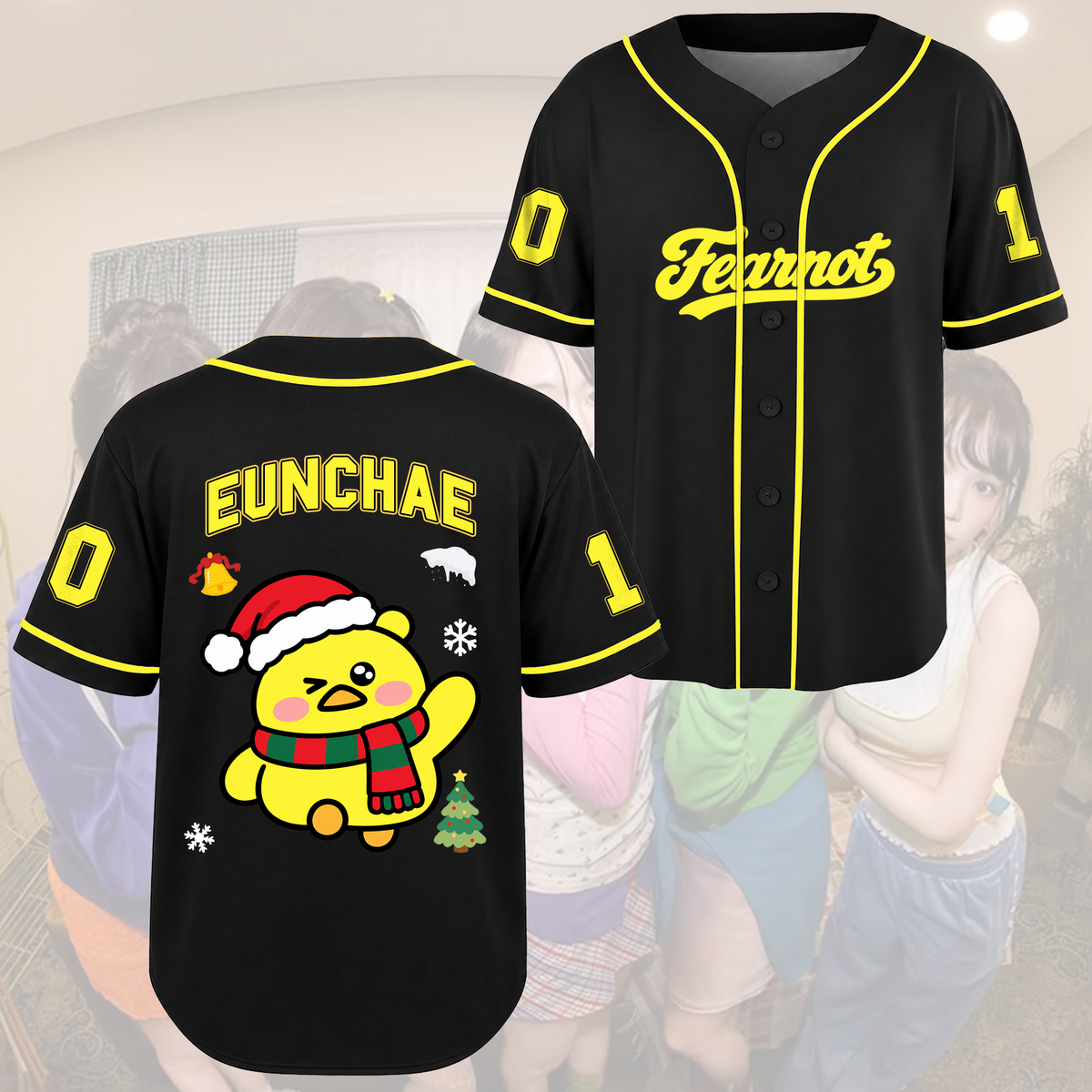 LE SSERAFIM Pureflow Tour Made My Night Pink Anime Baseball-Trikot Geschenk für Fans