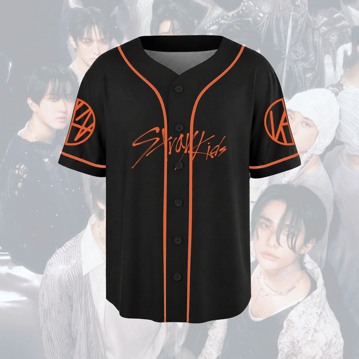 Stray Kids Album Tracklist Baseball-Jersey Orange Streetwear-Outfit Geschenk für Stay