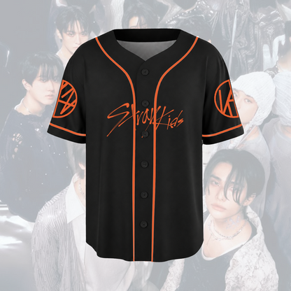 Stray Kids Album Tracklist Baseball-Jersey Orange Streetwear-Outfit Geschenk für Stay