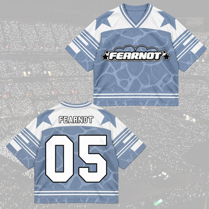 LE SSERAFIM Made My Night Tour Petrolfarbenes/Pinkes Mixed-Mesh-Trikot Fan-Geschenke