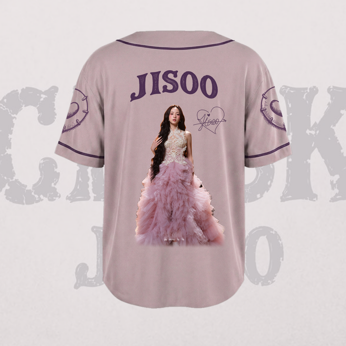 Jisoo Click Pink Baseball-Trikot BLACKPINK Geschenk für Fans