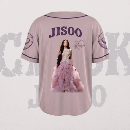 Jisoo Click Pink Baseball-Trikot BLACKPINK Geschenk für Fans