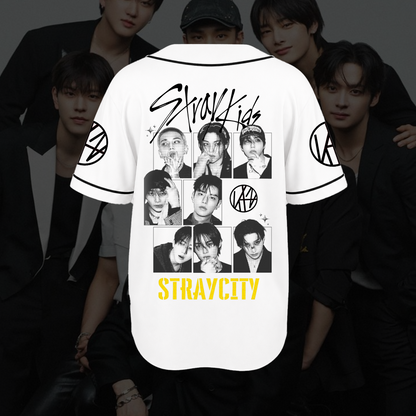 Sunny Grid Straycity Stray Kids Konzert-Baseballtrikot
