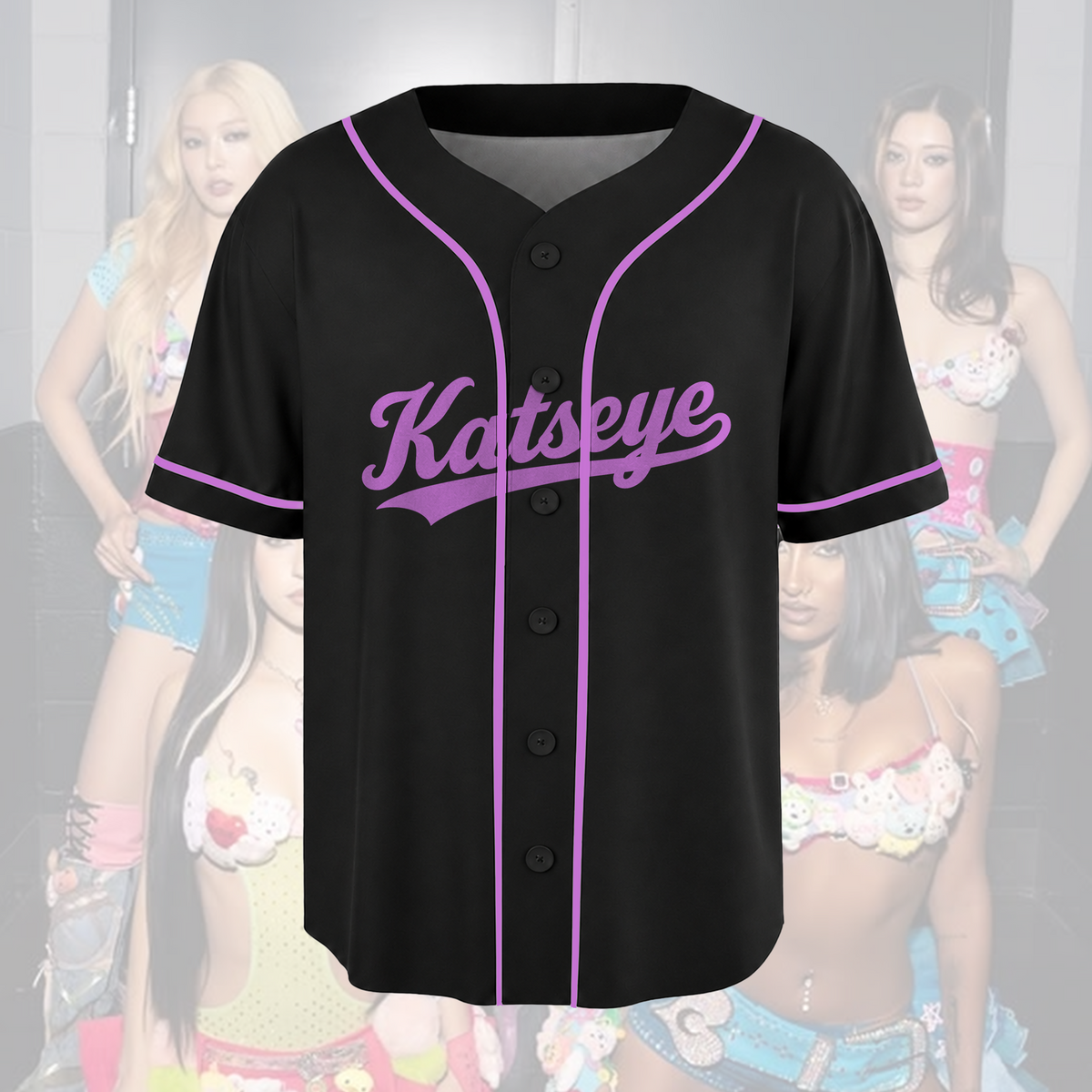 Feral The Wildworld Tour Katseye Y2K Pink Pop Baseballtrikot Geschenk für Fans