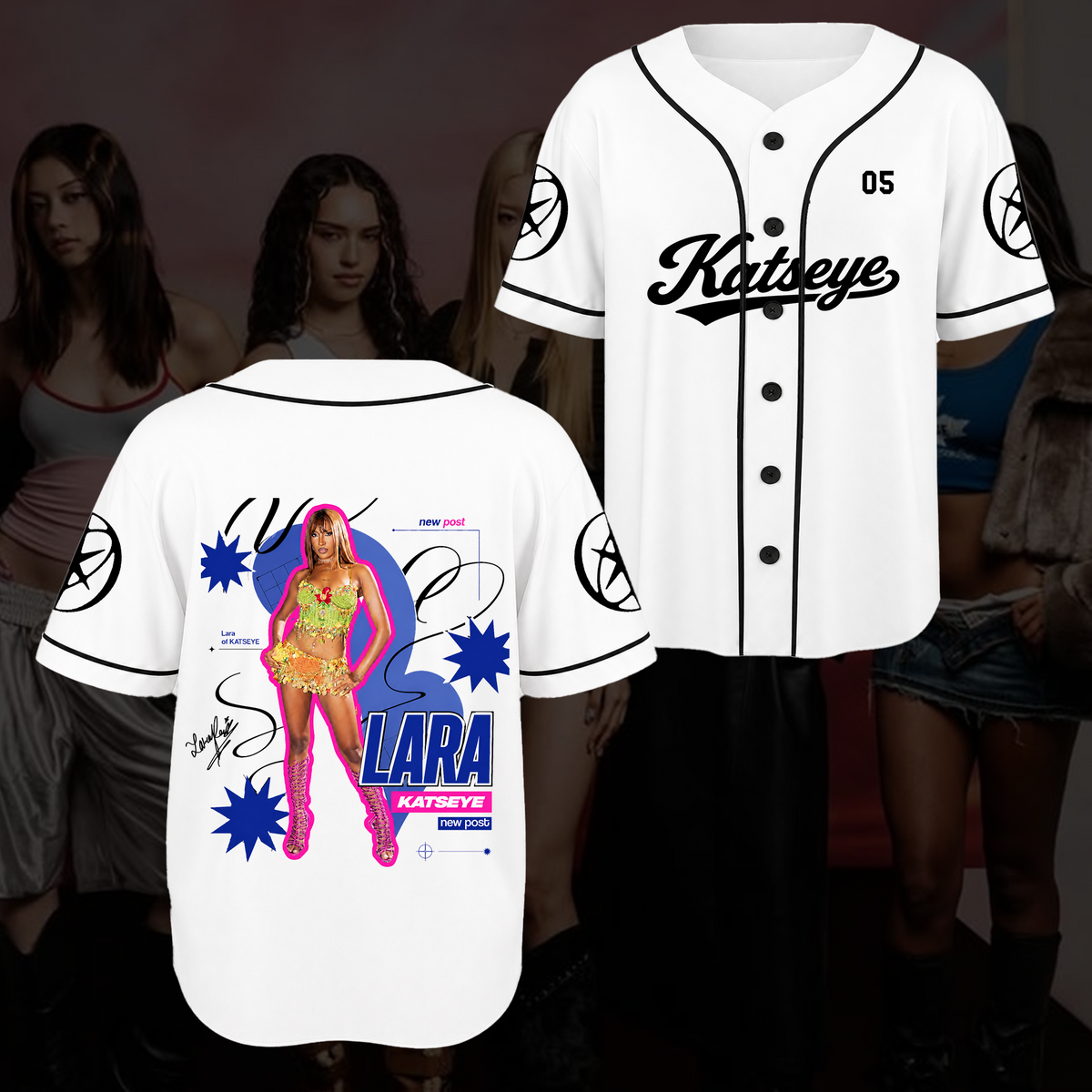 KATSEYE Fashion-Baseballtrikot The Wildworld Tour Top-Geschenk für EYEKONs