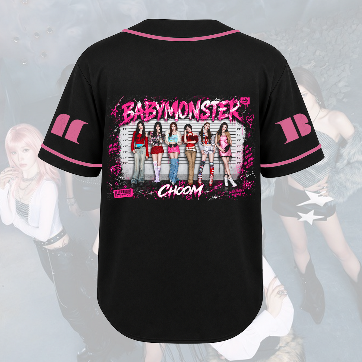 Feuriges The Choom World Tour Babymonster PStreetwear Baseball-Trikot Geschenk für Fans