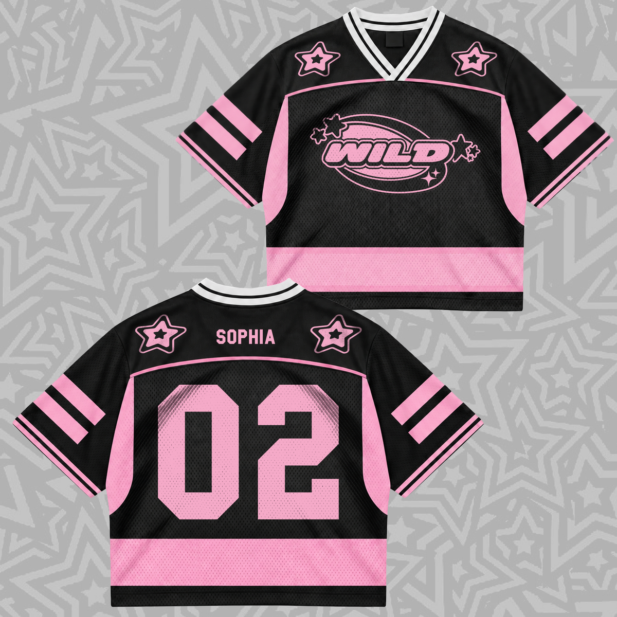 KATSEYE Wild Tour Sporty Purple Mixed Mesh Jersey für EYEKONS