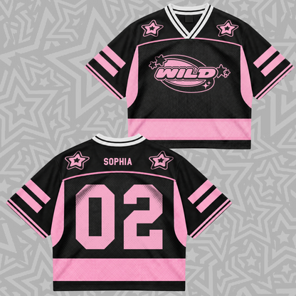 KATSEYE Wild Tour Sporty Purple Mixed Mesh Jersey für EYEKONS