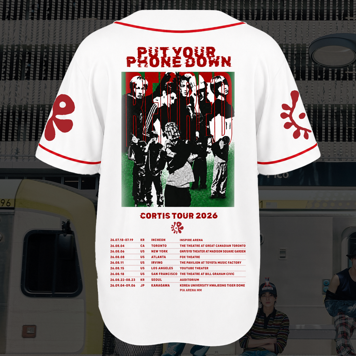 Put Your Phone Down Cortis Tour Greengreen Album Baseballtrikot