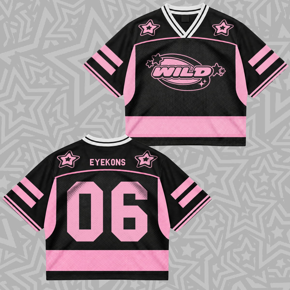 KATSEYE Wild Tour Sporty Purple Mixed Mesh Jersey für EYEKONS