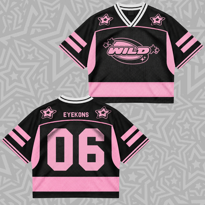 KATSEYE Wild Tour Sporty Purple Mixed Mesh Jersey für EYEKONS
