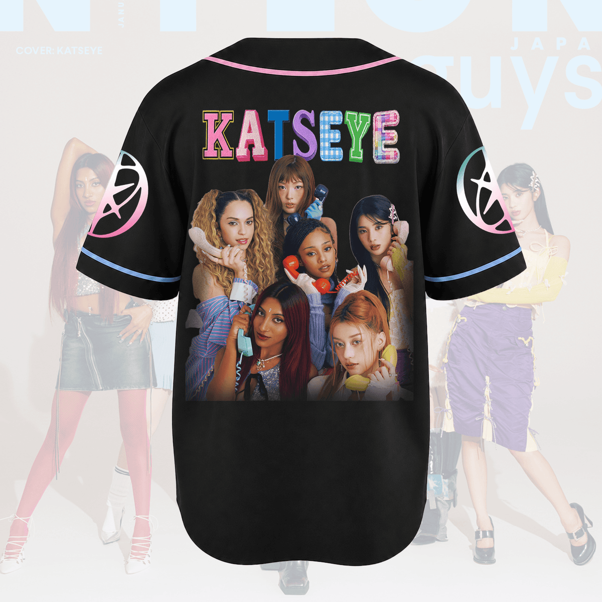 United Paths Katseye Tour OT6 Forever Baseball Jersey Fan Edition