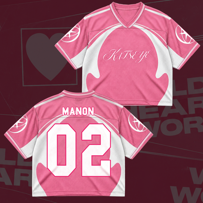Katseye Pastellrosa The Wildworld Tour Mixed Mesh Trikot Fanmerch