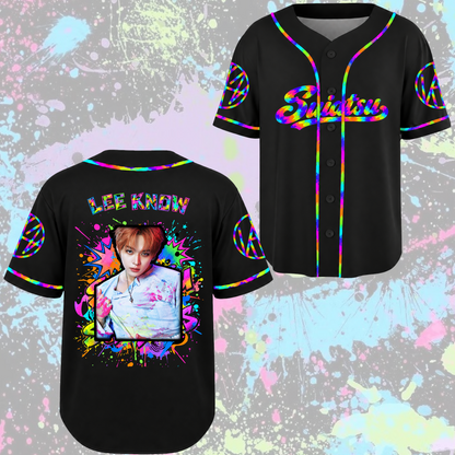 Stray Kids Run It World Tour Baseball-Trikot Edgy Streetwear Geschenk für Fans