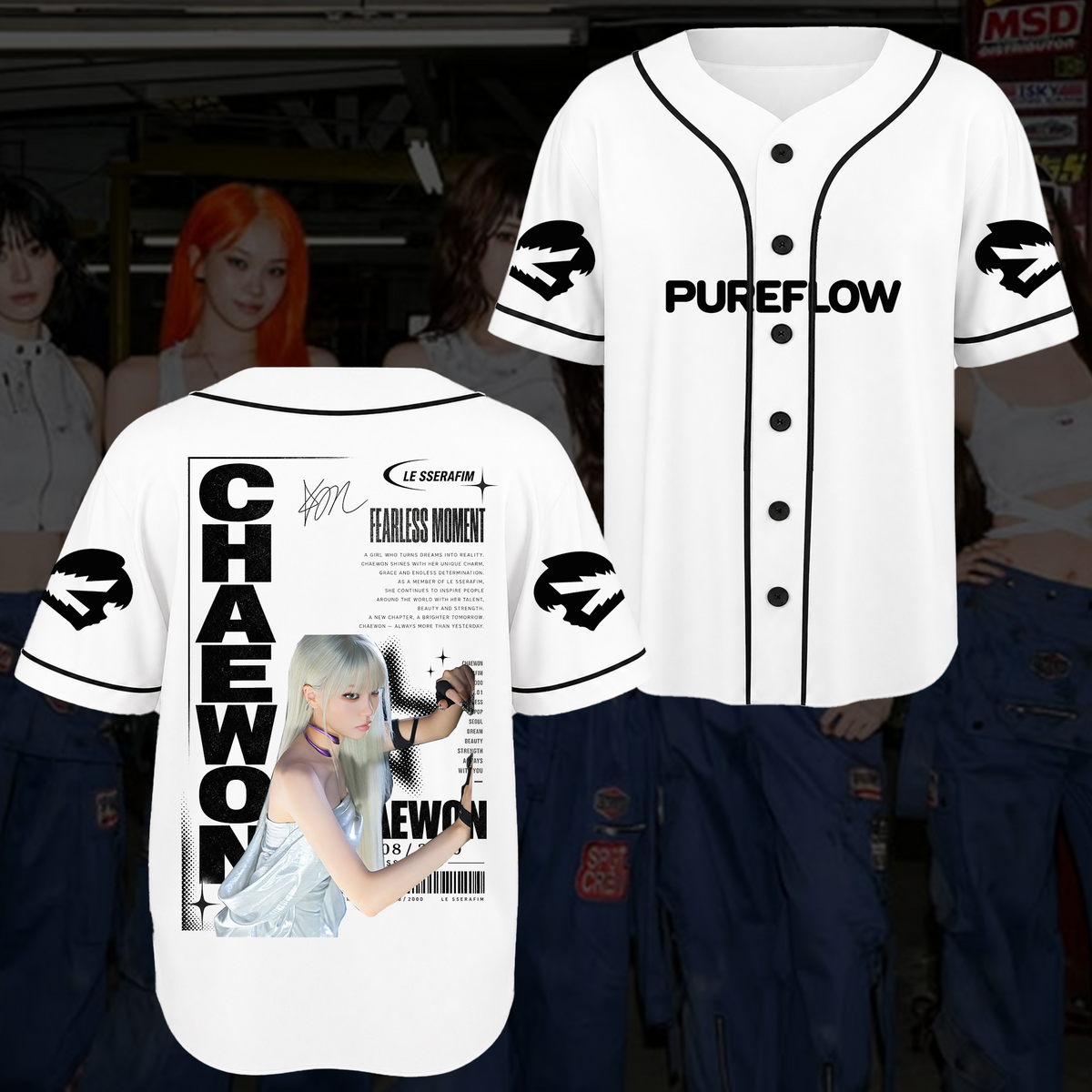 Chronicles LE SSERAFIM Pureflow World Tour Baseball-Trikot Fan-Edition