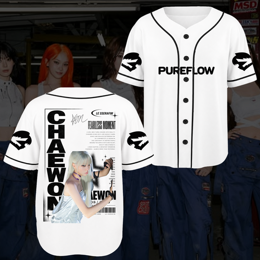 Chronicles LE SSERAFIM Pureflow World Tour Baseball Jersey Fan Edition