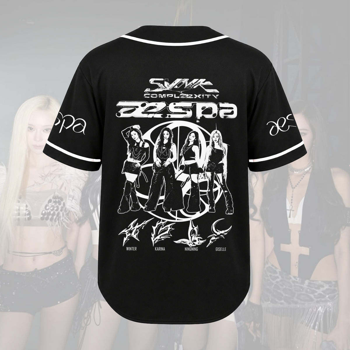 Perfektes aespa SYNK COMPLEXITY Black Tour Baseballtrikot Geschenk für Fans