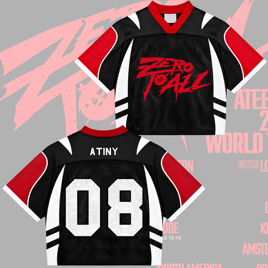 Savage ATEEZ Zero To All World Tour Mixed Mesh Jersey For Atiny