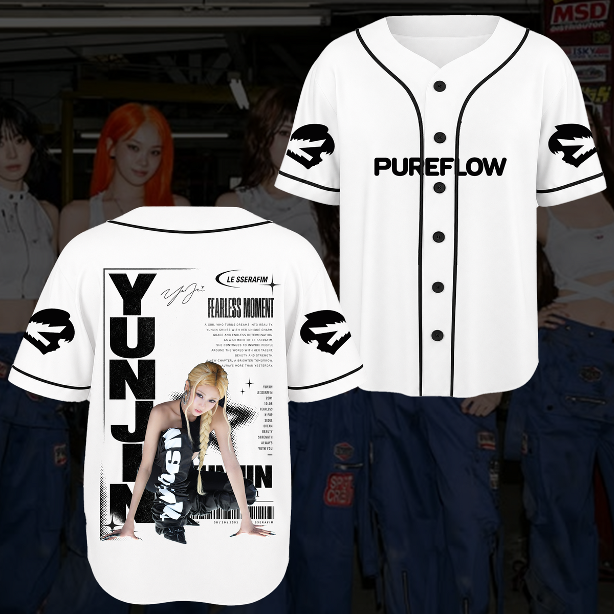 Chronicles LE SSERAFIM Pureflow World Tour Baseball-Trikot Fan-Edition