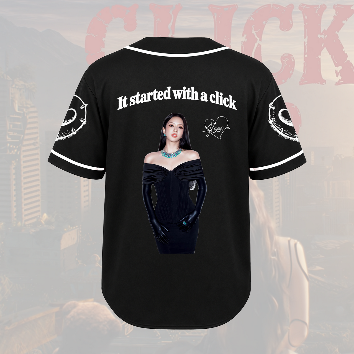 Jisoo It Started With A Click Baseball-Trikot Geschenk für Fans