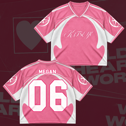 Katseye Pastellrosa The Wildworld Tour Mixed Mesh Trikot Fanmerch