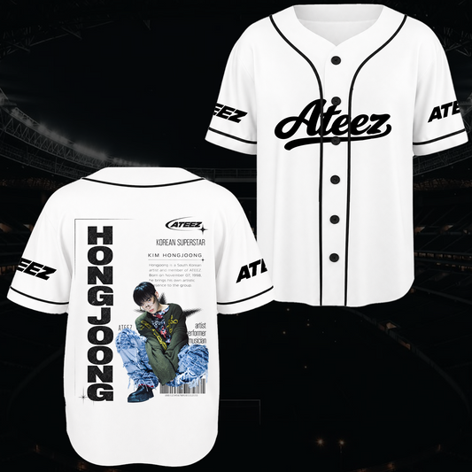 Stylish Ateez Zero To All World Tour Golden Hour Series Baseball Jersey Gift For Fans