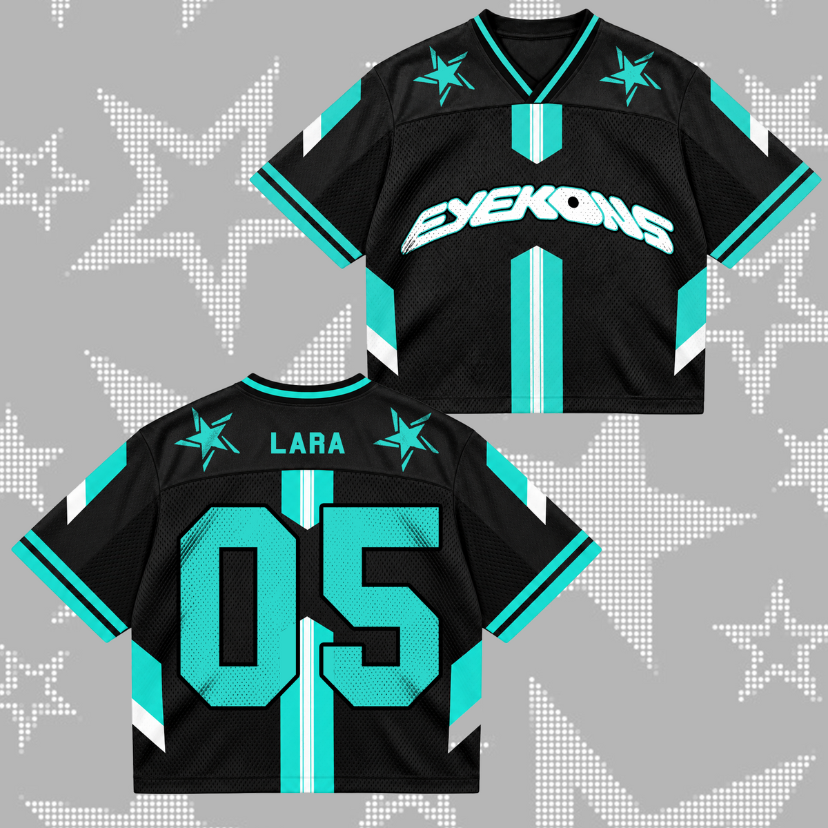 KATSEYE Wild Tour Sporty Purple Mixed Mesh Jersey für EYEKONS