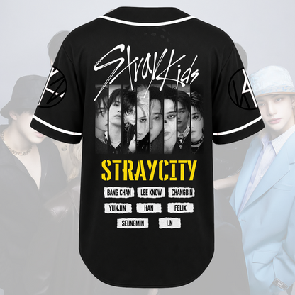 Yellow Heritage Straycity Stray Kids Konzert Baseballtrikot Fan-Edition