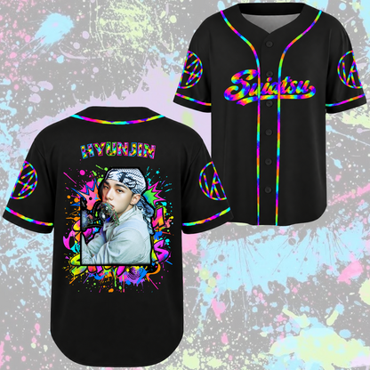 Stray Kids Run It World Tour Baseball-Trikot Edgy Streetwear Geschenk für Fans