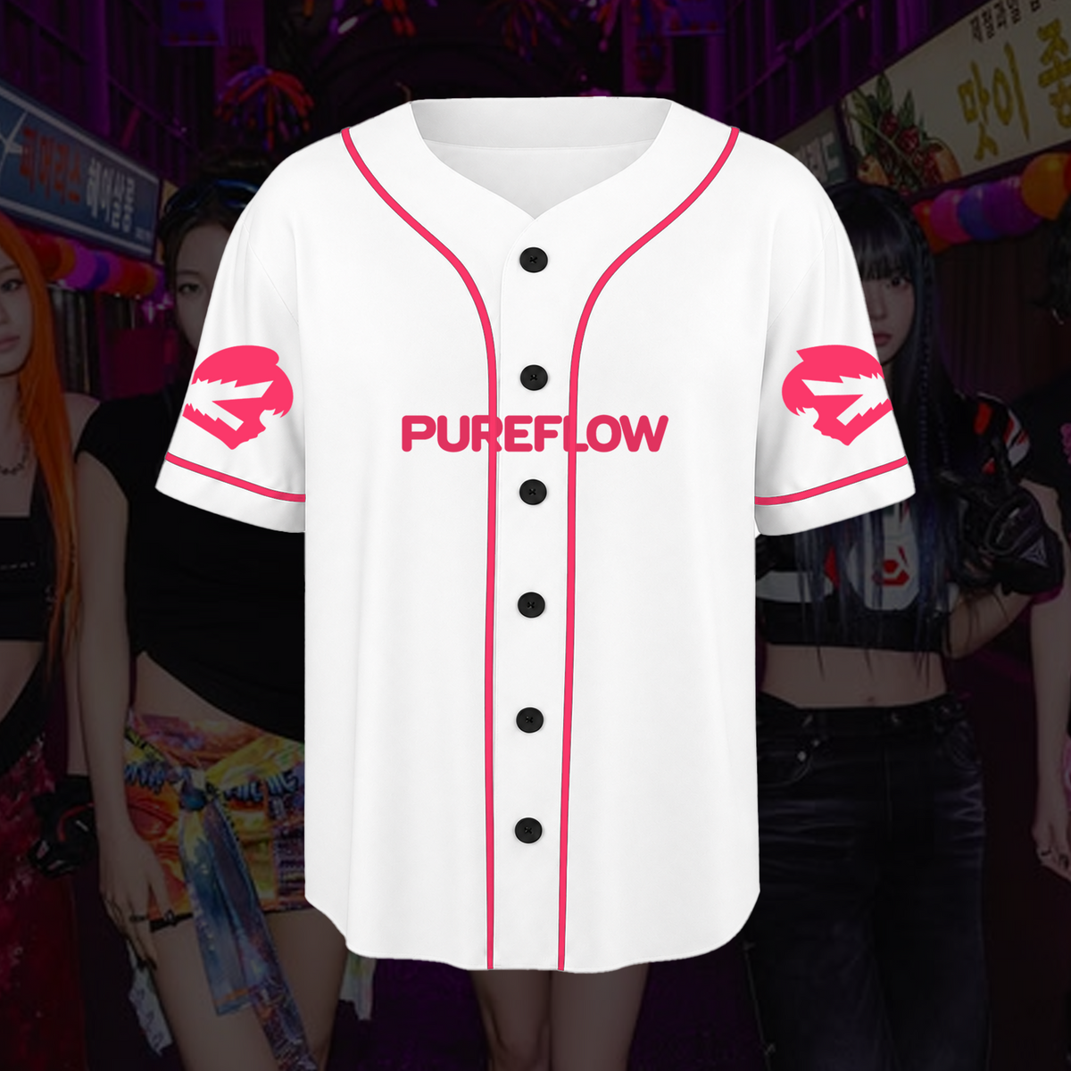 Lebhaftes pinkes LE SSERAFIM Pureflow Konzerttrikot – Geschenk für Fearnot-Fans
